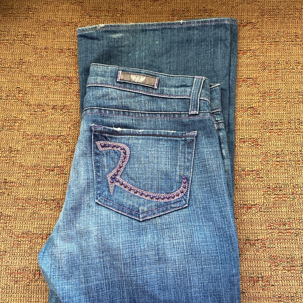 Women’s Rock and Republic Kasandra Flare Denim Jeans, Size 28